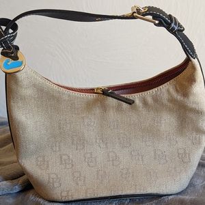 Dooney & Bourke Beige Canvas Logo Bag